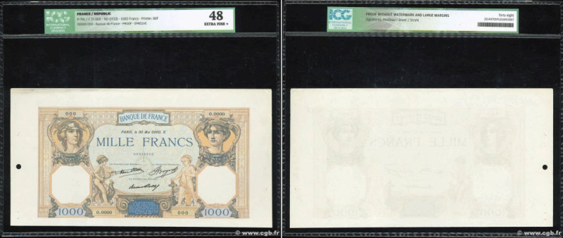 Country : FRANCE 
Face Value : 1000 Francs CÉRÈS ET MERCURE Épreuve 
Date : (193...