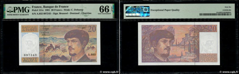 Country : FRANCE 
Face Value : 20 Francs DEBUSSY à fil de sécurité 
Date : 1991 ...