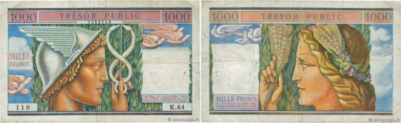 Country : FRANCE 
Face Value : 1000 Francs TRÉSOR PUBLIC 
Date : 1955 
Period/Pr...