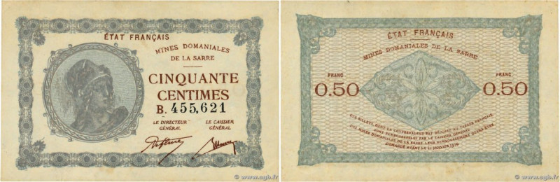 Country : FRANCE 
Face Value : 50 Centimes MINES DOMANIALES DE LA SARRE 
Date : ...