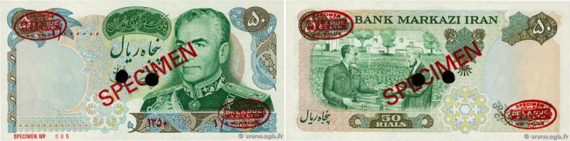 Country : IRAN 
Face Value : 50 Rials Spécimen 
Date : (1971) 
Period/Province/B...