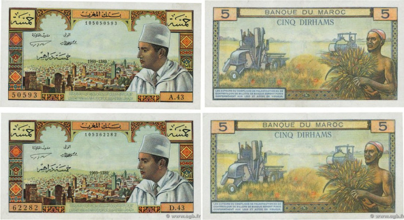 Country : MOROCCO 
Face Value : 5 Dirhams Lot 
Date : 1969 
Period/Province/Bank...