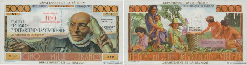 Country : REUNION ISLAND 
Face Value : 100 NF sur 5000 Francs Schoelcher 
Date :...