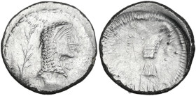 Celtic World. Celtic, Eastern Europe. The Eravisci. Fourrée(?) Denarius, imitating a denarius of L. Roscius Fabatus of 59 BC, Aquincum (?) in Pannonia...