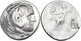 Celtic World. Pamphylia, Perge. AR Tetradrachm. In the name and types of Alexander III of Macedon. Dated CY 23 (199/8 BC). D/ Head of Herakles right, ...