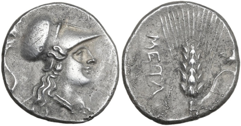 Greek Italy. Southern Lucania, Metapontum. AR Half Shekel – Drachm. Punic occupa...