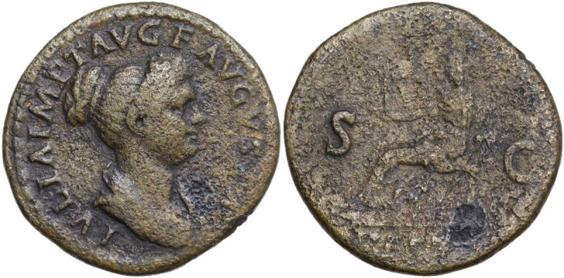 Julia Titi, daughter of Titus (died 90 AD). AE Dupondius, 80-81 AD. Obv. IVLIA I...