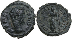 Septimius Severus (193-211). AE 19 mm. Nicopolis ad Istrum mint, Moesia Inferior. Obv. Laureate head right. Rev. Homonoia standing facing, head left, ...