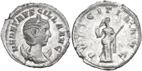 Herennia Etruscilla, wife of Trajan Decius (249-251 AD). AR Antoninianus. Obv. HER ETRVSCILLA AVG. Diademed and draped bust right, set on crescent. Re...