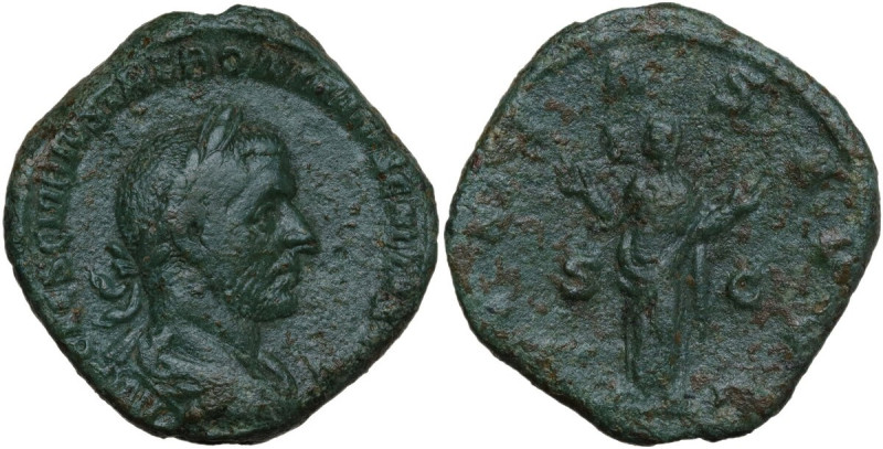 Trebonianus Gallus (251-253). AE Sestertius, Rome mint. Obv. IMP CAES C VIBIVS T...