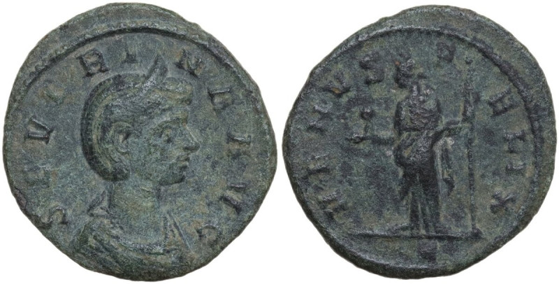 Severina, wife of Aurelian (270-275). AE Denarius. Rome mint, 5th officina. 11th...