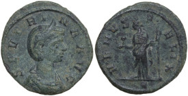 Severina, wife of Aurelian (270-275). AE Denarius. Rome mint, 5th officina. 11th emission, AD 275. Obv. SEVERINA AVG. Diademed and draped bust right. ...