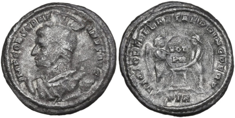 Constantine I (307-337 AD.). Billon Argenteus, Treveri mint. Obv. IMP CONSTANTIN...
