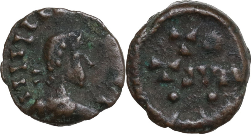 Vandals. Pseudo-Imperial coinage. AE Nummus, North Africa, c. 440-490 AD. Obv. P...