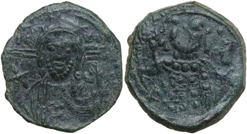 Michael VII Ducas (1071-1078). AE Follis. Constantinople mint. Obv. Facing bust ...