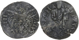 Ancona. Paolo III (1534-1549), Alessandro Farnese. Quattrino. CNI 23; M. 84; Berm. 925; Villoresi 252. MI. 0.63 g. 18.00 mm. qBB.