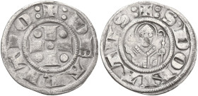 Arezzo. Repubblica ( XIII sec.). Grosso da 12 denari. CNI 13/15; MIR (Toscana, zecche) 8. AG. 1.20 g. 19.00 mm. R. qBB.