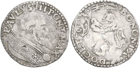 Bologna. Paolo III (1534-1549), Alessandro Farnese. Bolognino. CNI 51/56; M. 116; Berm. 936; Chim. 326. AG. 2.07 g. 20.50 mm. RRR. Molto raro. qBB/BB.