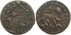 Bologna. Clemente XII (1730-1740), Lorenzo Corsini. Mezzo bolognino 1732. CNI 26/30; M. 191; Berm. 2691; Chim. 855. AE. 6.18 g. 28.50 mm. BB.