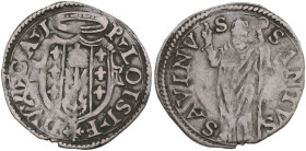 Castro. Pierluigi Farnese (1545-1547). Quattrino. CNI tav. XVII, 23. MI. 0.60 g. 18.00 mm. BB.