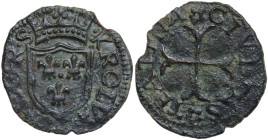 Chieti. Carlo VIII di Francia (1495). Cavallo. CNI -; D'Andrea-Andreani 15; MIR (Italia merid.) 416. AE. 1.16 g. 18.50 mm. BB+.