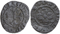 Fano. Pandolfo Malatesta (1384-1427). Picciolo. CNI 15/16; Ciavaglia 2. MI. 0.33 g. 13.50 mm. RR. La tipologia con croce bifida è molto rara. BB.