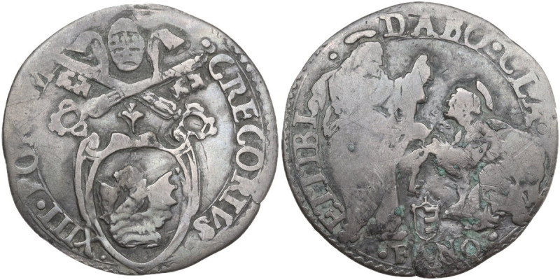 Fano. Gregorio XIII (1572-1585), Ugo Boncompagni. Giulio. CNI 85/94; M. 382; Ber...