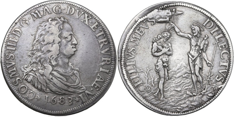 Firenze. Cosimo III de' Medici (1670-1723). Piastra 1683. CNI 67; Gal. X, 1; MIR...