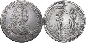 Firenze. Cosimo III de' Medici (1670-1723). Piastra 1683. CNI 67; Gal. X, 1; MIR (Firenze) 329/1. AG. 30.79 g. 44.00 mm. BB.