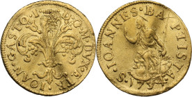 Firenze. Gian Gastone de' Medici (1723-1737). Zecchino o fiorino d'oro 1734. CNI 24/25; Gal. II, 12; MIR (Firenze) 345/11. AU. 3.44 g. 20.50 mm. R. BB...