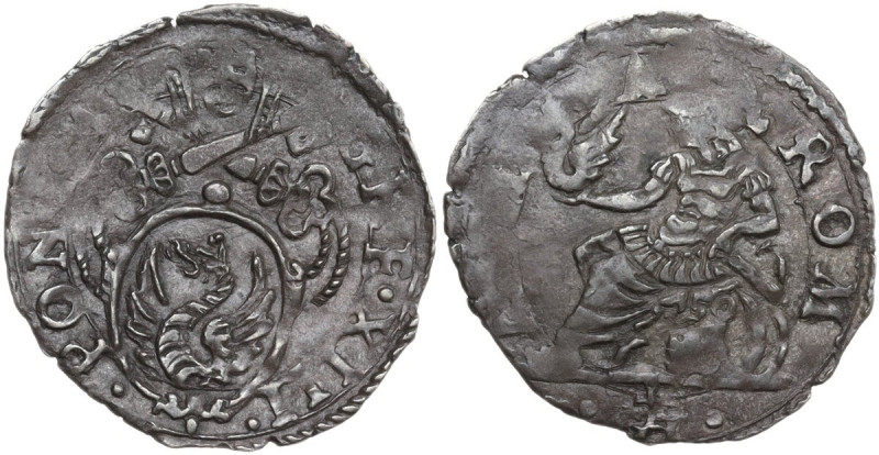 Roma. Gregorio XIII (1572-1585), Ugo Boncompagni. Quattrino. CNI 604; M. -; Berm...