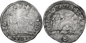 Venezia. Alvise Pisani (1735-1741). 10 Soldi 1737. CNI 76; Paol. 22. AG. 2.28 g. 22.00 mm. BB.