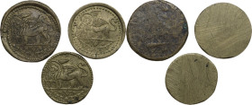 Venezia. Lotto di tre pesi da un ducato validi per cambi differenti (22,63 g. 22,71 g. 11,30 g.), XVIII sec. OT. R.
