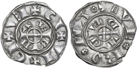 Verona. Emissioni anonime degli scaligeri (metà XIV sec. - ante 1375). Grosso. Rizzolli-Pigozzo Vr 37a. AG. 1.25 g. 19.50 mm. Mancanza marginale del t...