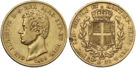 Carlo Alberto (1831-1849). 20 lire 1839 Torino. Pag. 189; MIR (Savoia) 1045o. AU. 6.42 g. 21.00 mm. qBB/BB.