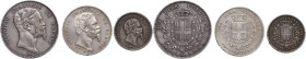 Re Eletto. Vittorio Emanuele II (1820-1878). Lotto di tre (3) monete: 2 lire 1860, lira 1860 e 50 centesimi 1860 Firenze. Pag. 436,441a,443; MIR (Savo...
