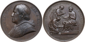 Pio IX (1846-1878), Giovanni Mastai Ferretti. Medaglia A. XVII. D/ PIVS IX PONT PONT MAX A XVII. Busto a sinistra con berrettino, mozzetta e stola. R/...