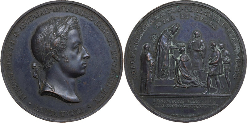 Ferdinando I d'Asburgo (1835-1848), imperatore d'Austria e re d'Ungheria. Medagl...