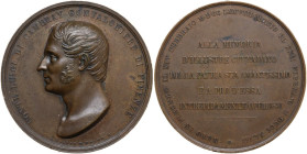 Luigi di Cambray, Gonfaloniere di Firenze. Medaglia celebrativa 1843. Turricchia 108. AE. 53.50 mm. Opus: Antonio Fabris. qSPL.