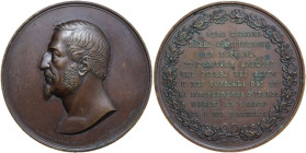 Neri Corsini (1771-1845). Medaglia 1859 per la morte a Londra. Fava 61. AE. 59.00 mm. Opus: Nicolò Cerbara. Piccole ossidazioni removibili. qSPL.