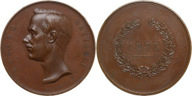 Urbano Rattazzi (1808-1873), politico. Medaglia 1873 per la morte. AE. 68.71 g. 52.00 mm. Opus: Gaspare Galeazzi. qSPL.
