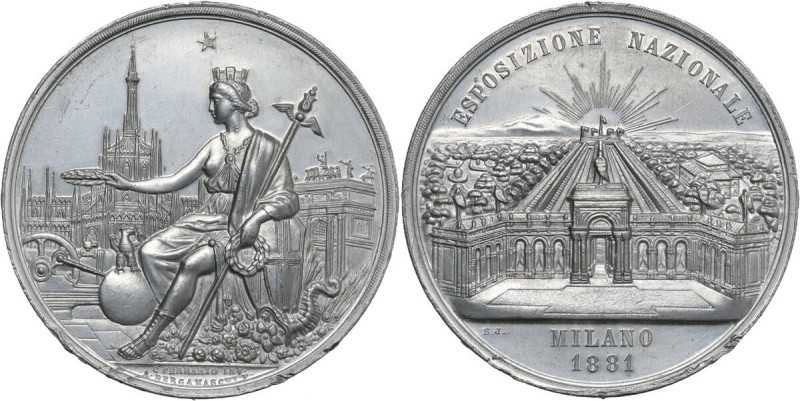 Medaglia 1881 per l'Esposizione Nazionale di Milano. MB. 34.59 g. 47.00 mm. Opus...