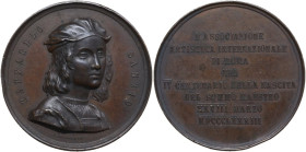 Raffaello Sanzio (1483-1520), Pittore. Medaglia 1883 per il IV centenario della nascita. Forrer IV-161. AE. 39.00 mm. Opus: C. Moscetti. Colpetto al c...