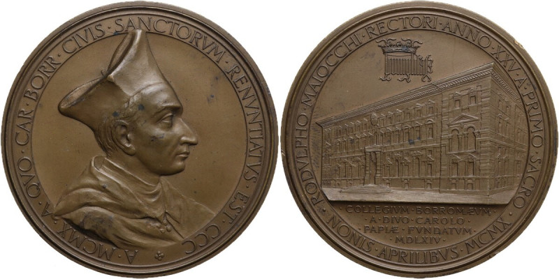 San Carlo Borromeo (1538-1584). Medaglia 1910 realizzata dallo Stabilimento Stef...