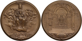 Medaglia emessa nel 1916 dallo Stabilimento Stefano Johnson di Milano, per ricordare i restauri eseguiti alla Chiesa di Santa Francesca Romana in Roma...