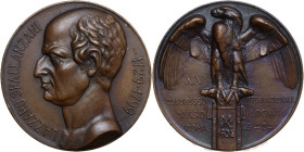 Lazzaro Spallanzani (1729-1799). Medaglia 1932 per il XIV congresso internazionale di fisiologia. Cas. X-145. AE. 51.00 mm. Opus: Beozzi. R. Minimi co...