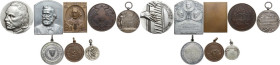 Insieme di otto (8) medaglie e placchette. Interessante lotto con medaglie di interesse locale. Anche esemplari in argento.