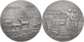 Romania. Medal 1926 Camera de Agricoltura. Silvered AE. 60.50 mm. SPL.