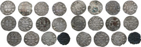 Interessante insieme di dodici denari in mistura di Federico II.