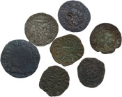 Lotto di sette (7) monete di ambito marchigiano. Nel lotto sono presenti le zecche di Fermo,Macerata, Urbino e Recanati.